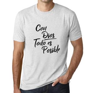 Ultrabasic  Homme T-shirt Graphique Con Dios Todo es Posible