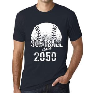 Ultrabasic Vintage T-shirt voor heren Grafisch T-shirt Softbal sinds 2050 Marine