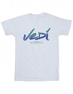 Star Wars Heren Obi-Wan Kenobi Jedi geschilderd lettertype T-shirt
