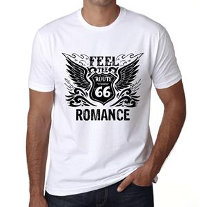 Ultrabasic Vintage T-shirt voor heren Grafisch T-shirt Voel de romantiek Wit