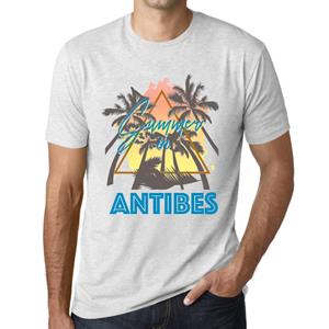 Ultrabasic Heren Vintage T-shirt Grafisch T-shirt Zomer Driehoek Antibes Vintage Wit