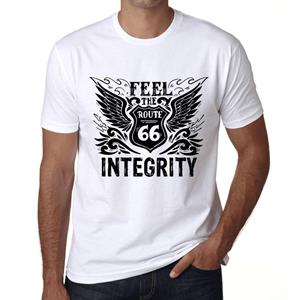 Ultrabasic Vintage T-shirt voor heren Grafisch T-shirt Voel de integriteit Wit