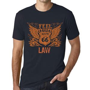 Ultrabasic Vintage T-shirt voor heren Grafisch T-shirt Voel de wet Marine