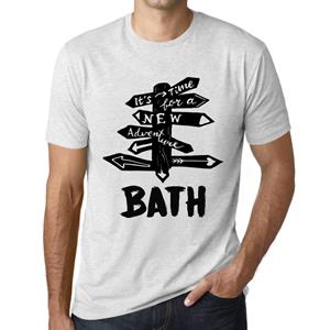 Ultrabasic  Homme T-shirt Graphique Tijd voor nieuwe avonturen Bad White Smoke