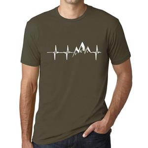 Ultrabasic  Homme T-shirt Graphique Rythme cardiaque de montagne
