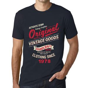 Ultrabasic Vintage T-shirt voor heren Grafisch T-shirt Vintage goederen sinds 1978 Marine