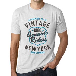 Ultrabasic Heren Vintage T-shirt Grafisch T-shirt Echte Ruiters 1960 Vintage Wit