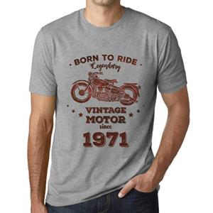 Ultrabasic Vintage T-shirt voor heren Grafisch T-shirt Easy Rider sinds 1971 Grijs gemêleerd