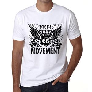 Ultrabasic Vintage T-shirt voor heren Grafisch T-shirt Voel de beweging Wit