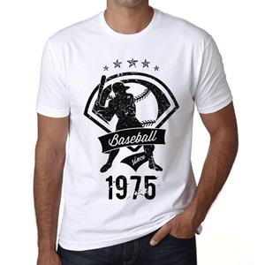 Ultrabasic Vintage T-shirt voor heren Grafisch T-shirt Honkbal sinds 1975 Wit