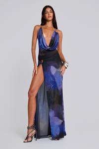 Jaded London Sedona Blue Floral Maxi Dress