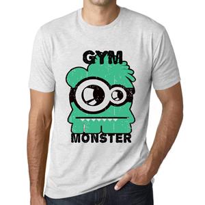Ultrabasic Heren Vintage T-shirt Grafisch T-shirt Gym Monster Vintage Wit