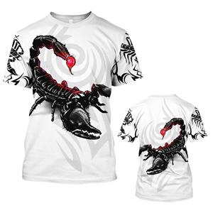ETST 05 Dier Mannen T-shirt Zomer Korte Mouw Schorpioen 3D Print Grappige T-shirts Fashion Casual Mannelijke Sportshirt Oversized Heren Kleding