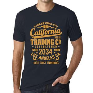 Ultrabasic Heren Vintage T-shirt Grafisch T-shirt California Trading 2034 Marine