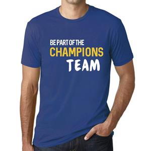 Ultrabasic Heren vintage T-shirt Grafisch T-shirt Maak deel uit van het Champions Team Royal Blue