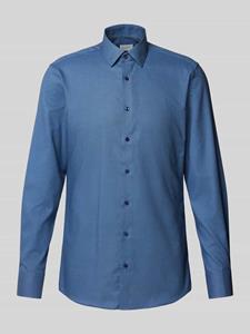ETERNA Mode GmbH SLIM FIT Hemd in dunkelblau strukturiert