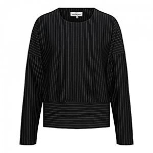 &Co Woman Top danila pinstripe punta black