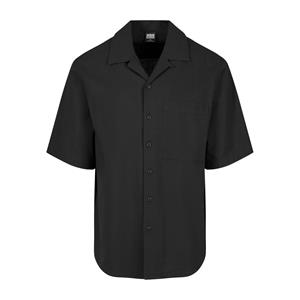 Urban Classics Heren seersucker relaxed fit overhemd met korte mouwen