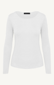 Jurkjes Round Neck Long Sleeve Top Yulia Ecru