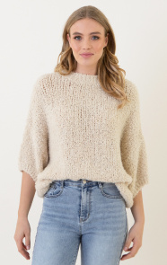 Jurkjes Oversized Trui Boucle Marjolein Light Beige
