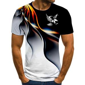 Nihao Mode zomer t-shirt heren 3D Eagle print heren T-shirt ademend street style stiksels print t-shirt heren maat 6XL XL
