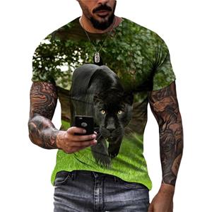 ETST WENDY 05 Nieuwe 3D Animal Panther grafische t-shirts Zomer Mode Mannen Casual streetwear Trend Persoonlijkheid Print Ronde Hals Korte Mouw Tee S