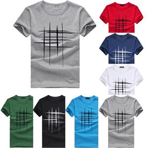 SSSN MEN Clothing Tops Heren T-shirt met korte mouwen en katoenen casual blouse 5XL grijs