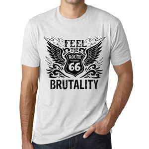 Ultrabasic Heren vintage T-shirt Grafisch T-shirt Voel de brutaliteit Vintage Wit XS anti-flash witte kleur