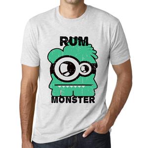 Ultrabasic Vintage T-shirt voor heren Grafisch T-shirt Rum Monster Vintage Wit XS anti-flash witte kleur