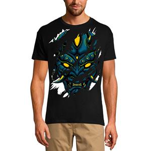 Ultrabasic Gescheurd T-shirt voor heren Angry Face stripfiguur - shirt met korte mouwen XS zilver zandkleur