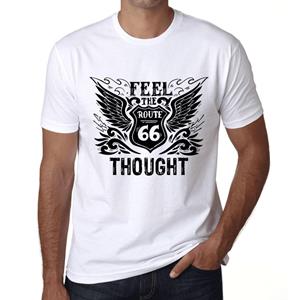 Ultrabasic Vintage T-shirt voor heren Grafisch T-shirt Voel de gedachte Wit XS wit