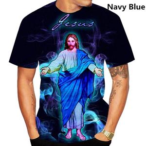 Subilier Het kruis Jezus houdt van iedereen Christelijke mannen vrouwen mode 3D bedrukt T-shirt God Christus Casual korte mouwen T-shirts XXS