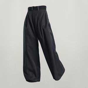 E Broek Volume Pleated - Zwart - Dames