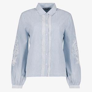 TwoDay dames blouse gestreept lichtblauw