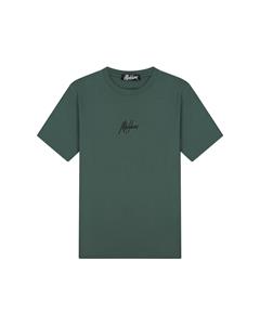 Malelions men striped signature t-shirt mm1-aw24-09 036 dark green