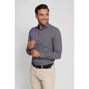 Suitable Overhemd Twill Print Navy