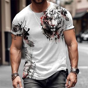 ETST WENDY 005 2024 T-shirts Dier 3d Print Tijger Retro Mode Mannen T-shirt Zomer Korte Mouwen Casual Straat T-shirt Top herenkleding M