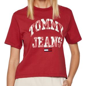 TOMMY JEANS T-shirt TJW SLIM LINEAR TEE met een logo-opschrift