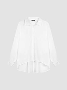 REPEAT cashmere Popeline blouse met splitjes