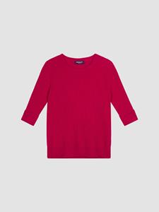 REPEAT cashmere Cashmere trui met korte mouwen van fijn ribbreisel