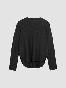 REPEAT cashmere Fijngebreide trui met ronde zoom