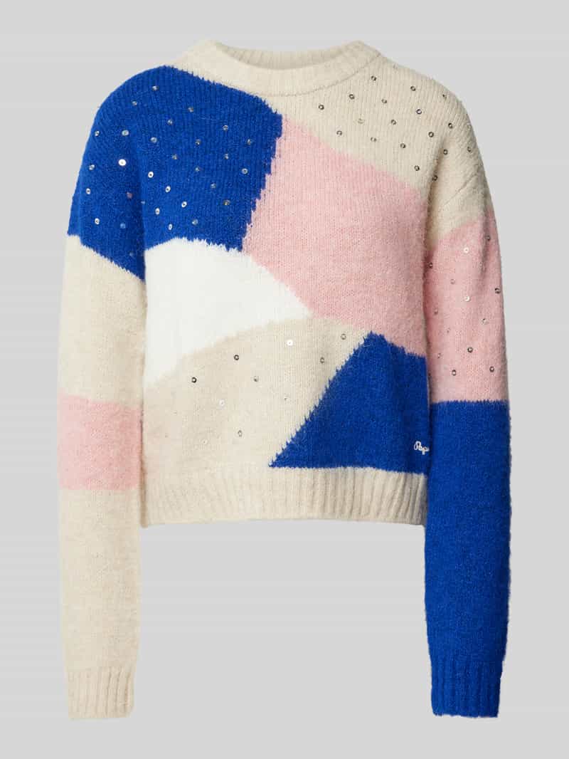 Pepe Jeans Gebreide trui Nora met pailletten