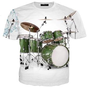 Xin nan zhuang Elektronische drum muziekinstrument rockmuziekstijl hiphop tops zomer modetrend sneldrogend 3d bedrukte korte mouw 6XL
