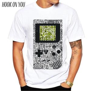 YSM Cotton Tshirt Herenmode T-shirt Hipster bedrukte T-shirts met korte mouwen Tops Super Mario periodiek systeem XS wit