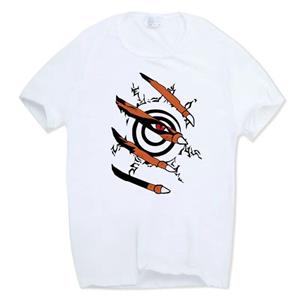 YSM Cotton Tshirt Gedrukt heren Naruto T-shirt Anime O-hals T-shirt Zomer grappige korte mouw XS wit