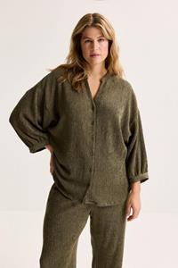 Mayerline Kraagloze Hemdblouse In Crinklestof