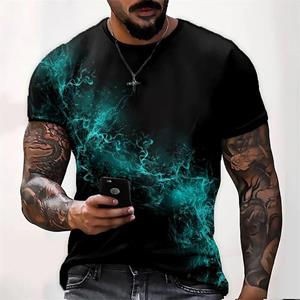 Bobby 2 Natuurlijk landschap bedrukt T-shirt Mode heren T-shirt met ronde hals, casual Aurora-patroon, knappe sneldrogende heren-T-shirts L