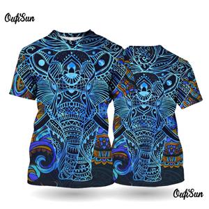 ETST 03 Mode Kunst Abstract Bedrukte Heren T-shirts Zomer Korte Mouwen Ronde Hals Tops Vrijetijdsstraat Oversized Outdoor Outdoor T-shirt 4XL