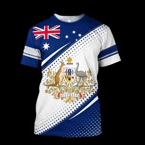 ETST WENDY 005 Mannen T-shirt Australië Vlag Grafische 3D Print O-hals Tops 2023 Zomer Mode Korte Mouwen Tee Oversized Heren Kleding Trui 6XL