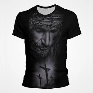 ETST 03 Jezus Christus 3D Print T-shirts Mannen Kleding Zomer Mode Casual Korte Mouw Cool T-shirt Harajuku Streetwear Tops Tee XL